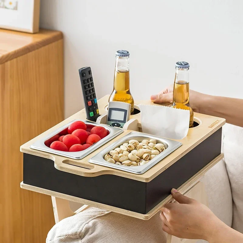 Food Snacks Drinks - Bandeja retangular de bambu, suporte de