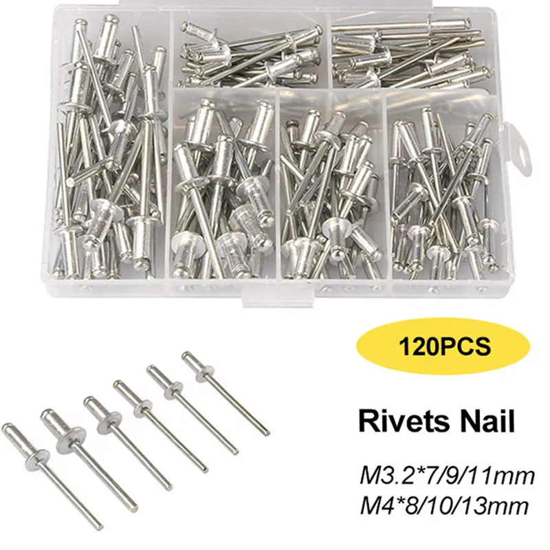 120 peças rebites/conjunto de  - Nuts Mix avaliação e preço