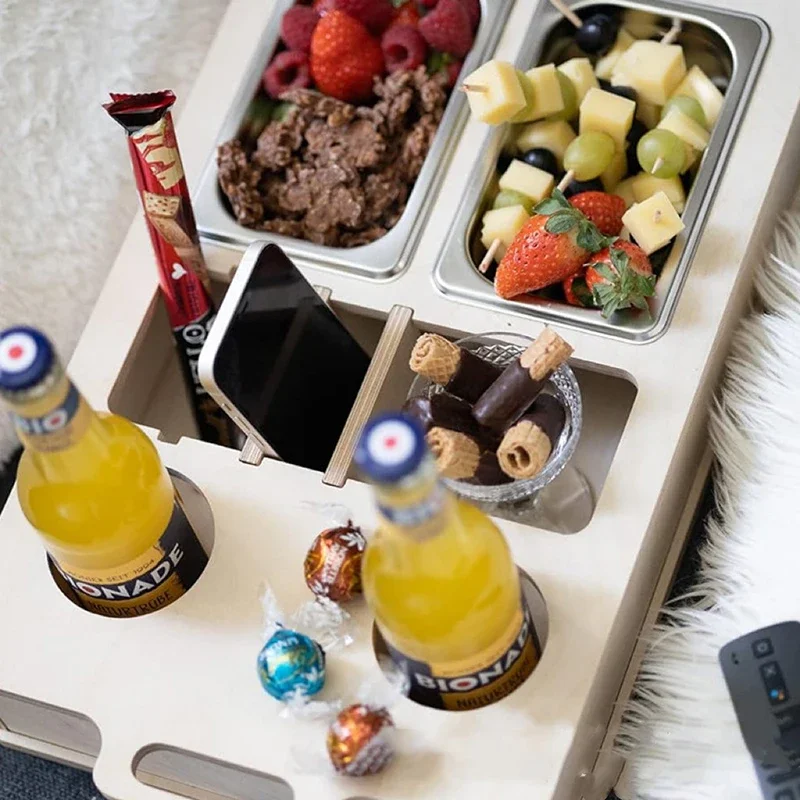 Bandeja retangular de bambu, s - Food Snacks Drinks avaliação e preço