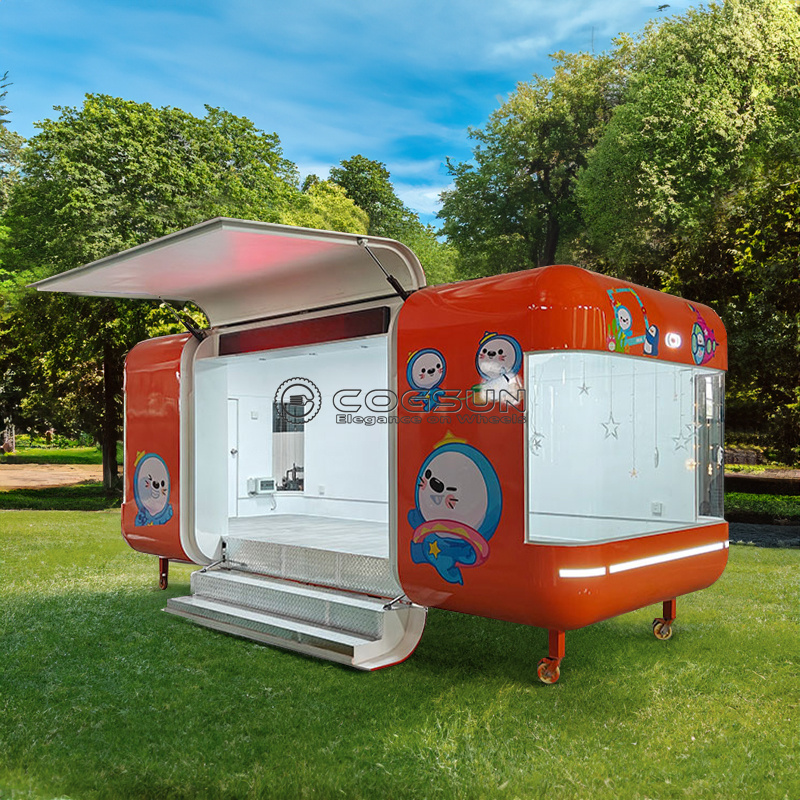 Trailer de comida móvel de rua - Food Snacks Catering avaliação e preço